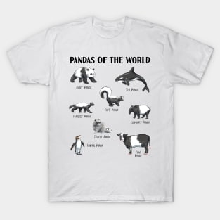 Funny Animals Panda of the World Pun Names for Kids, Men and Women T-Shirt